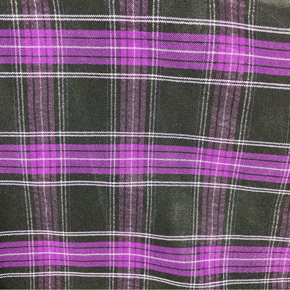 Unique Vintage Purple Black Plaid Corset Swing Flare Rockabilly Pinup Dress - XL - Picture 11 of 13